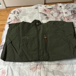 Men's Warm Hooded Windbreaker Jacket, Casual Jacket For Fall Outdoor Army green